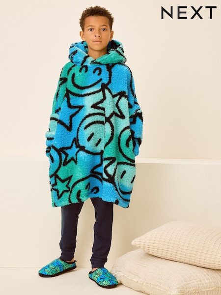 синій/зелений Smiley Face - Fleece Hooded Blanket (3-16yrs) (N27757) | 741 грн - 1 029 грн