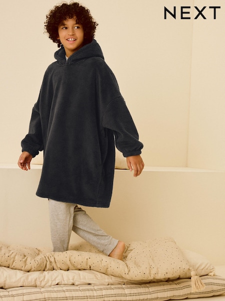 Charcoal Grey Fleece Hooded Blanket (3-16yrs) (N27759) | € 14 - € 20
