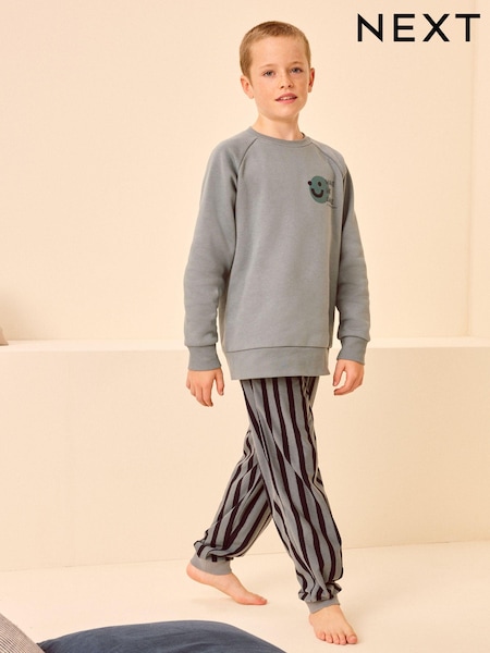 Cobalt Blue Cosy Fleece Pyjamas (3-16yrs) (N27785) | 62 QAR - 79 QAR