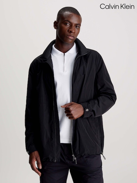 Calvin Klein Black Nylon Hooded Wind Jacket (N27815) | €147