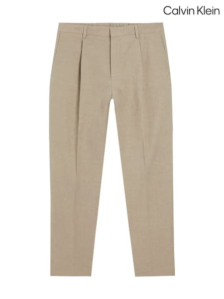 Calvin Klein Natural Linen Trousers (N27856) | €108