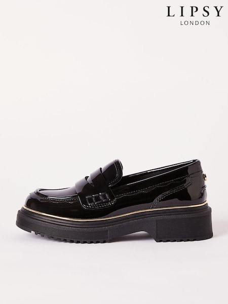 Lipsy Faux Leather Chunky Rand Loafer School Shoes (N27962) | 129 LEI - 148 LEI
