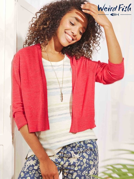 rožnata - Weird Fish Pink Limon Relaxed Outfitter Cardigan (N28056) | € 27
