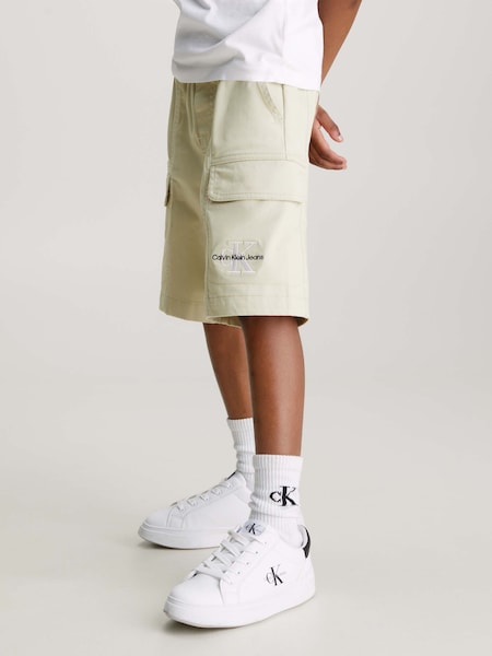 Verde - Pantaloni scurți cargo cu logo Calvin Klein (N28237) | 358 LEI - 418 LEI