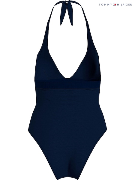 Tommy Hilfiger Blue Halter One Piece Swimsuit (N28278) | LEI 375