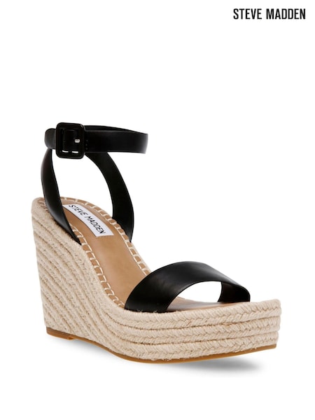 Negru - Steve Madden Leather Upstage Pantofi cu platformă Sandale (N28289) | 501 LEI