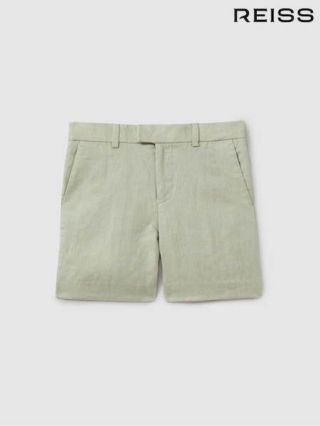 Reiss Apple Kin Linen Suit Shorts (N28301) | AED331