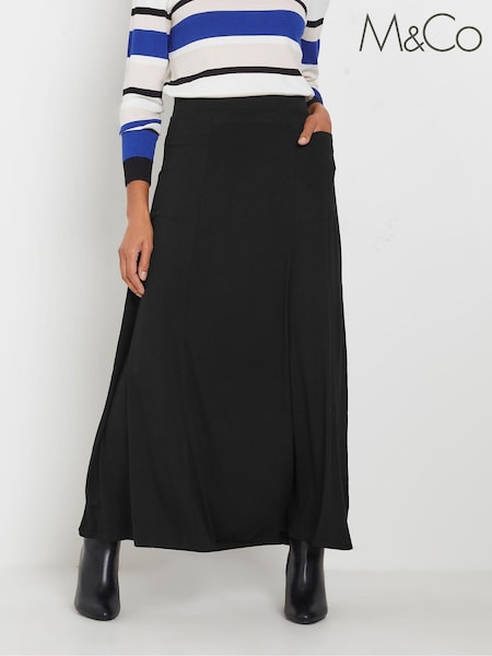 M&Co Black Pocket Maxi Skirt (N28303) | €41