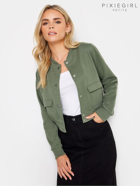 PixieGirl Petite Jersey Bomber Jacket (N28323) | 151 LEI