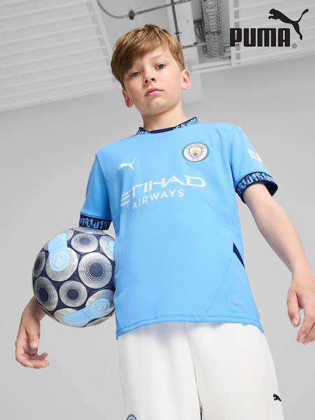 Puma Light Blue Kids  Manchester City Home 24/25 Football Shirt (N28326) | €80 - €95