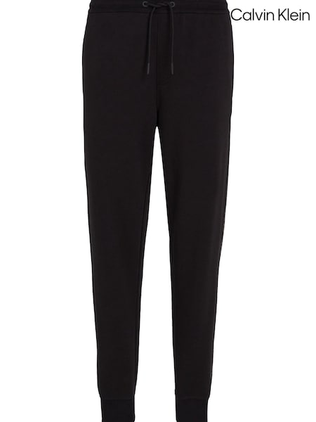 Calvin Klein Black 100% Cotton Logo Repeat Joggers (N28350) | €133