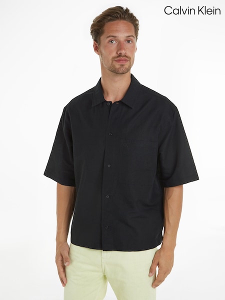 Calvin Klein Black Mix Button Down Shirt (N28393) | €113