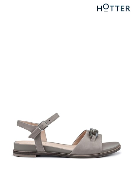 Hotter Grey Regular Fit Modena Buckle Sandals (N28463) | €31