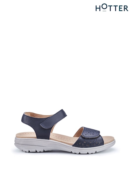 Hotter Blue Leah II Touch-Fastening Regular Fit Sandals (N28526) | €101