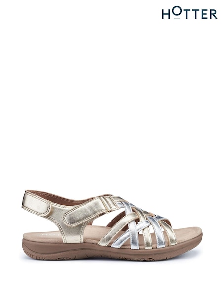 Hotter Gold Maple Touch Fastening Sandals (N28534) | €60