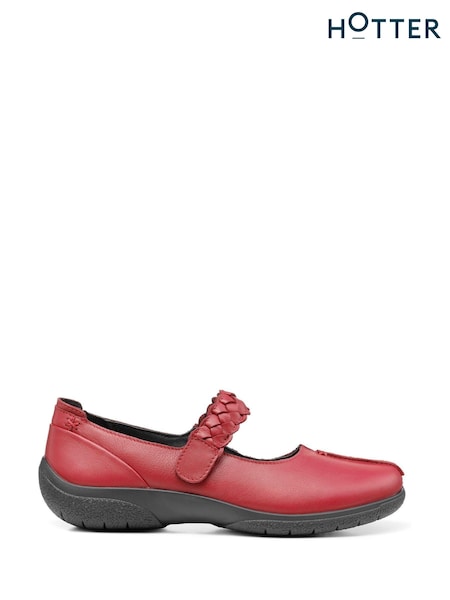 rdeča - Hotter Shake II Touch Fastening Leather Shoes (N28550) | € 104