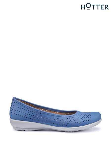 Hotter Blue Wide Fit Livvy II Slip-On Shoes (N28566) | €53