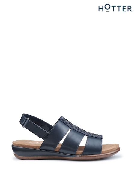 Hotter Blue Madrid Touch Fastening Sandals (N28596) | €55