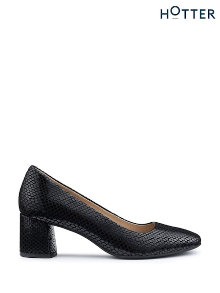 Hotter Black Polka Slip-On Shoes (N28615) | €68