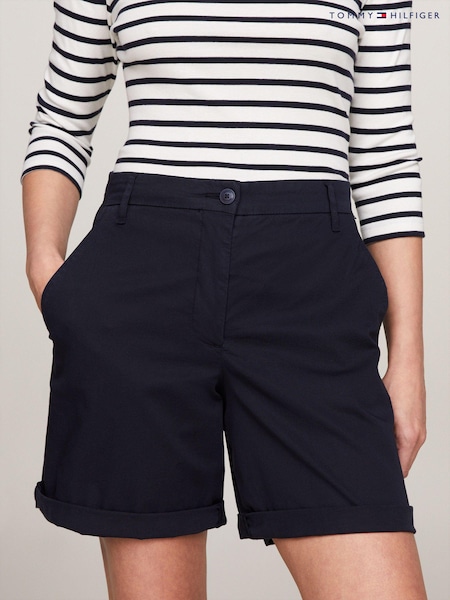 Tommy Hilfiger Blue Cotton Blend Chino Shorts (N28665) | €59