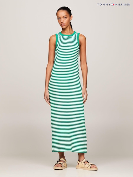 Tommy Hilfiger Slim Stretch White Midi Dress (N28703) | €66