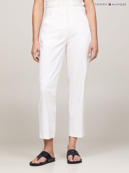 Tommy Hilfiger Slim Straight White Chino Trousers (N28704) | €70