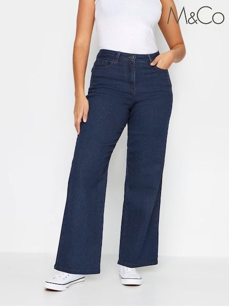 M&Co Blue Wide Leg Jeans (N28859) | €51