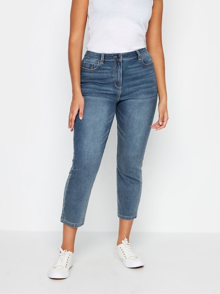 Albastru - M&Co Mid Wash Crop Jeans (N28872) | 121 LEI