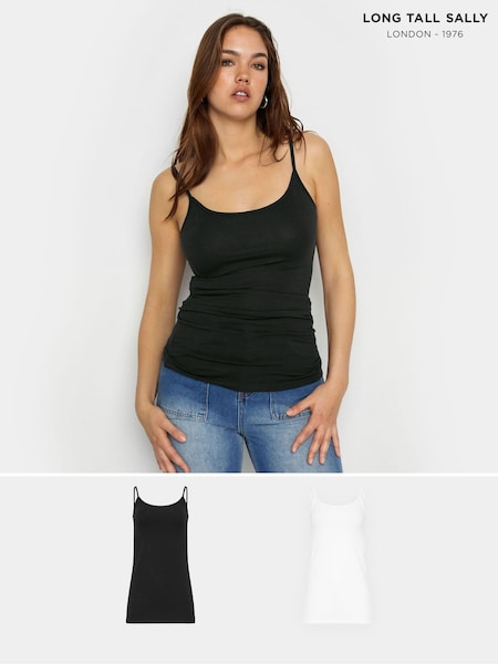 Long Tall Sally Black Cami 2 Pack (N28907) | €31