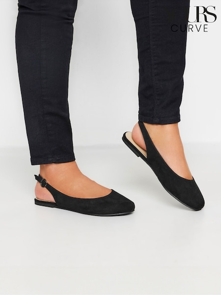 Yours Curve Faux Suede Slingback Pumps In Extra Wide EEE Fit (N29151) | € 32