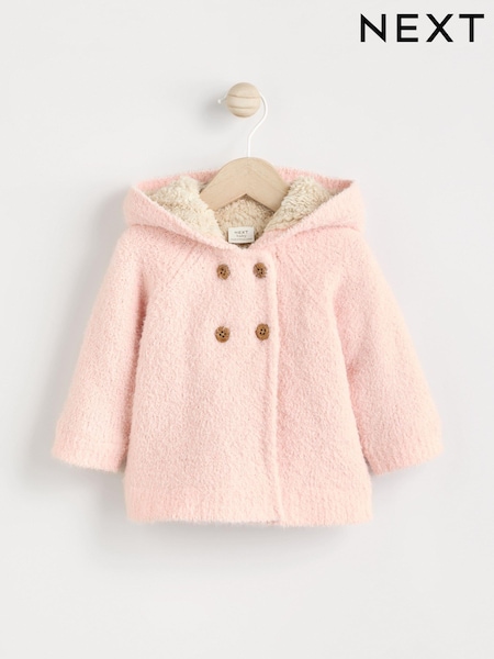 وردي - Baby Fleece Lined Cardigan (0mths-2yrs) (N29347) | ‏71 د.إ.‏ - ‏ 78‏ د.إ.