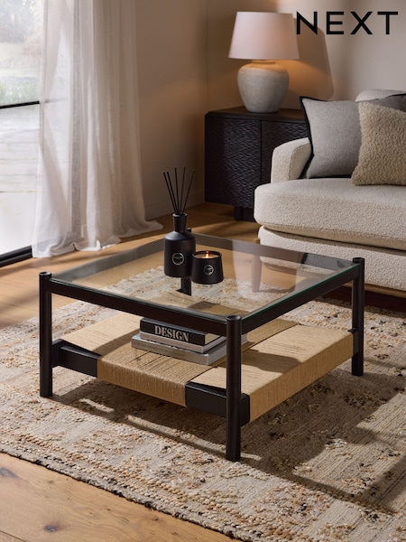 Black Mali Woven Large Coffee Table (N29348) | €305
