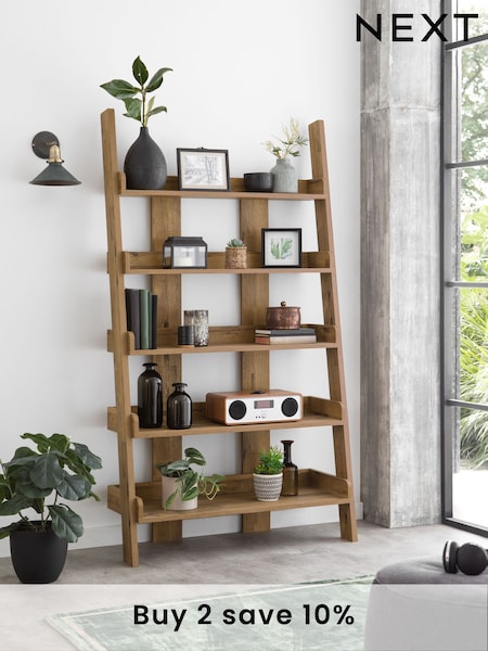 Dark Bronx Bronx Oak Effect Wide Ladder Shelf (N29370) | €340