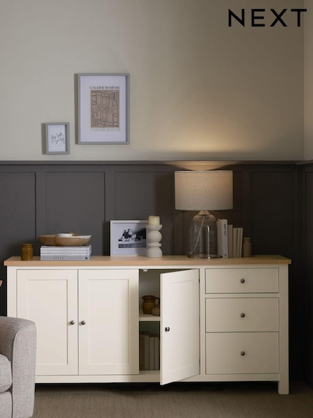Cream Malvern Oak Effect Extra Large Sideboard (N29418) | €650
