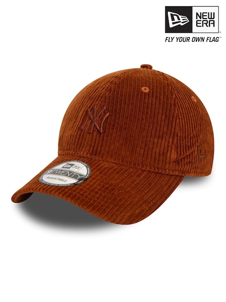 New Era Mens 100% Cotton New York Yankees Cord 9TWENTY Brown Cap (N29428) | €35