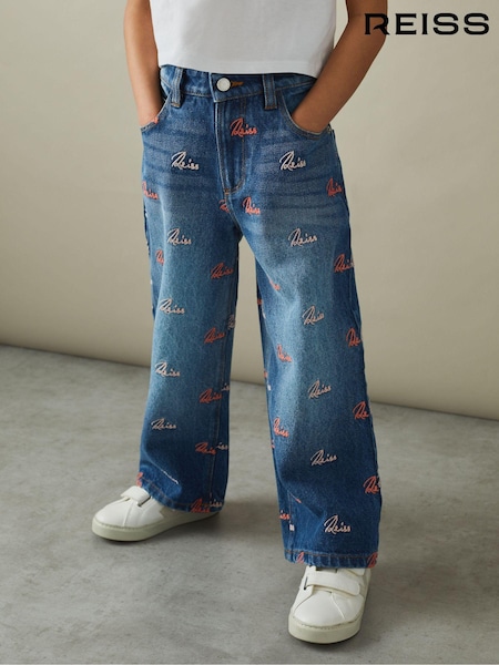 Reiss Skylar Relaxed Embroidered Logo Jeans (N29639) | 85 €