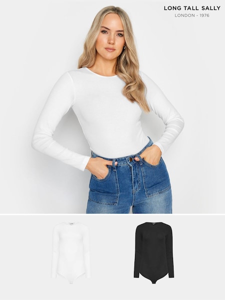 Long Tall Sally Long Sleeve Ribbed Bodies 2 Pack (N29654) | €54