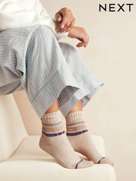 Nerz/Ecru, Glitzer - Cosy Ankle Socks with Cushion Sole 2 Pack (N29795) | 10 €