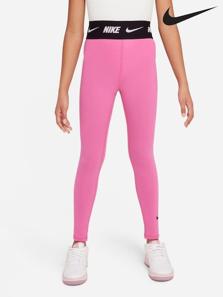 Розовый - Nike Logo Tape High Waisted Leggings (N29905) | €8