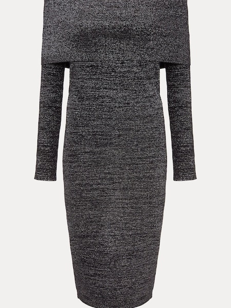 Phase Eight Heidi Knitted Bardot Black Dress (N30079) | €66