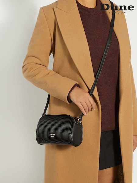 Dune London Black Detail Pleat Cross-Body Mini Bag (N30101) | R$ 690