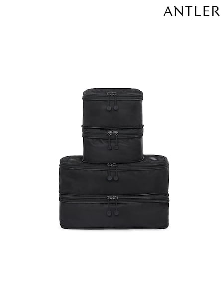 Antler Chelsea Packing Cubes 100% Cotton Black Suitcase (N30142) | ₪251