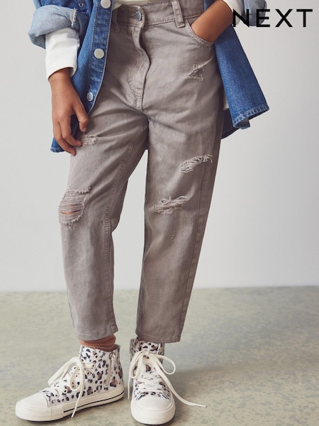 Mink Brown Distressed Mom Jeans (3-16yrs) (N30240) | € 5 - € 6