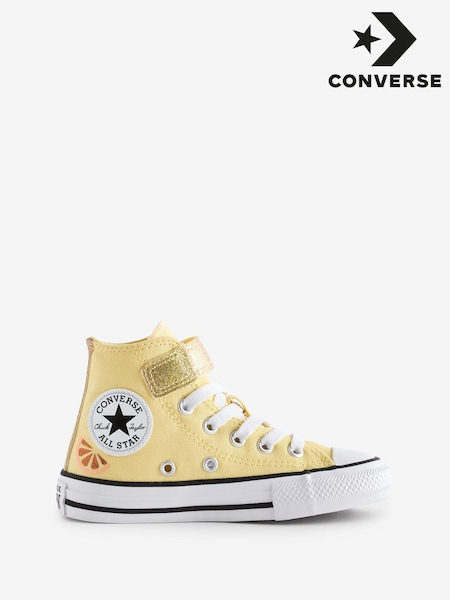 Converse Yellow Chuck Taylor Easy On Lemon 1V Junior Trainers (N30278) | 99 QAR