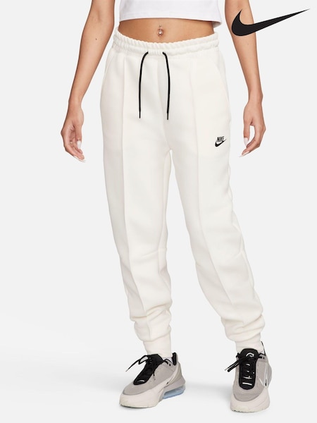 Nike White Tech Fleece Mid Rise Joggers (N30351) | €57
