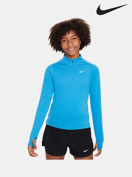 Ярко-синий - Nike Dri-FIT Long Sleeve Half Zip Top (N30419) | €10