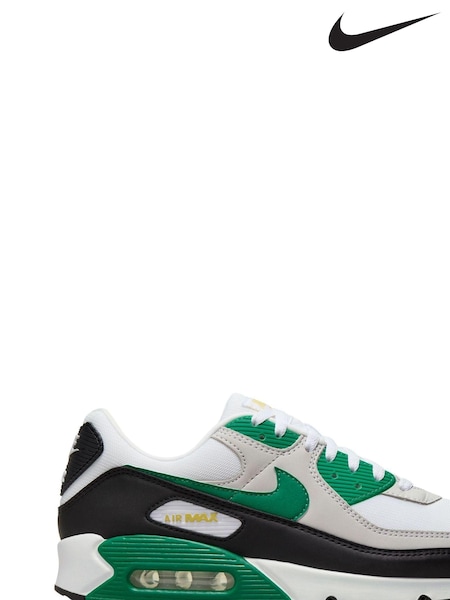 Nike White/Green Air Max 90 Trainers (N30427) | €114