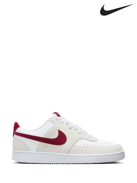 Nike Red/Cream Court Vision Low Trainers (N30751) | €106