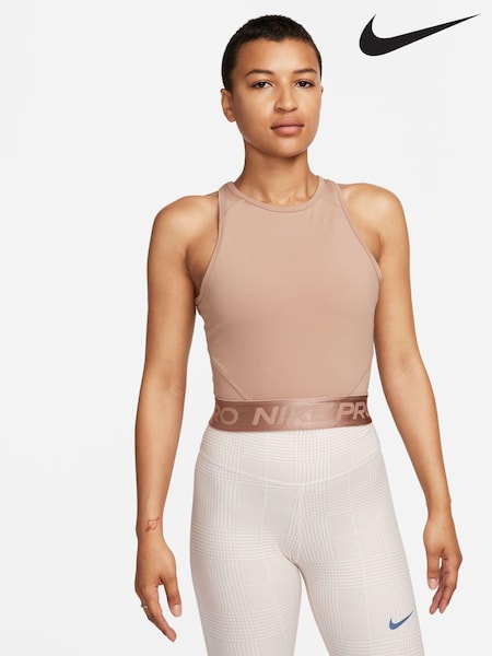 Nike Beige Pro Crop Tank Top (N30782) | €17.50