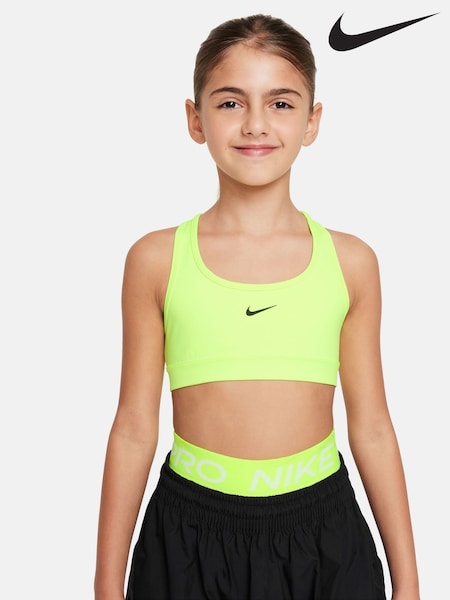 Nike Yellow Volt Dri-FIT Swoosh Support Bra (N30800) | €35